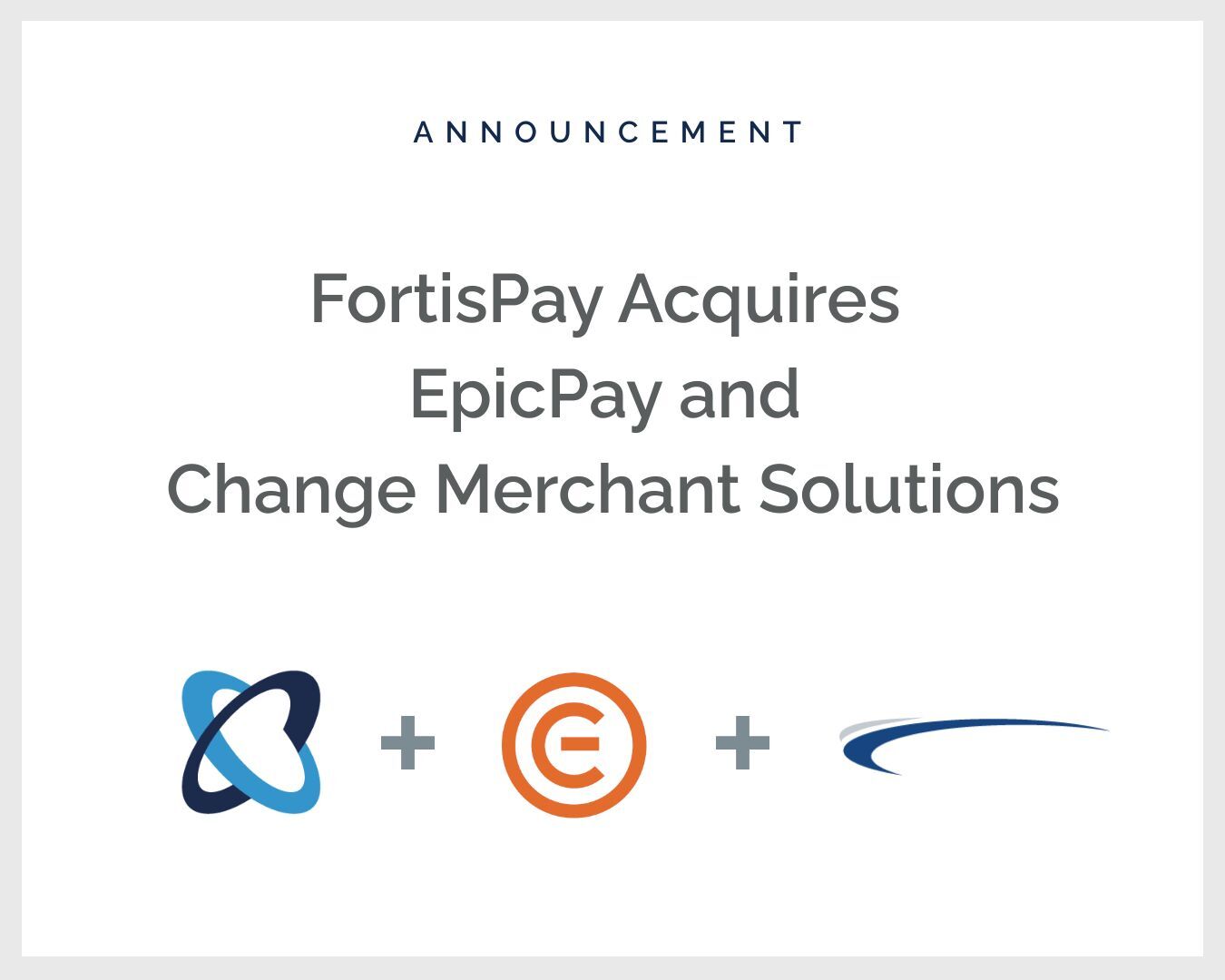 FortisPay Doubles Down on Integrated Commerce Acquiring EpicPay and Change Merchant Solutions - Featured Image