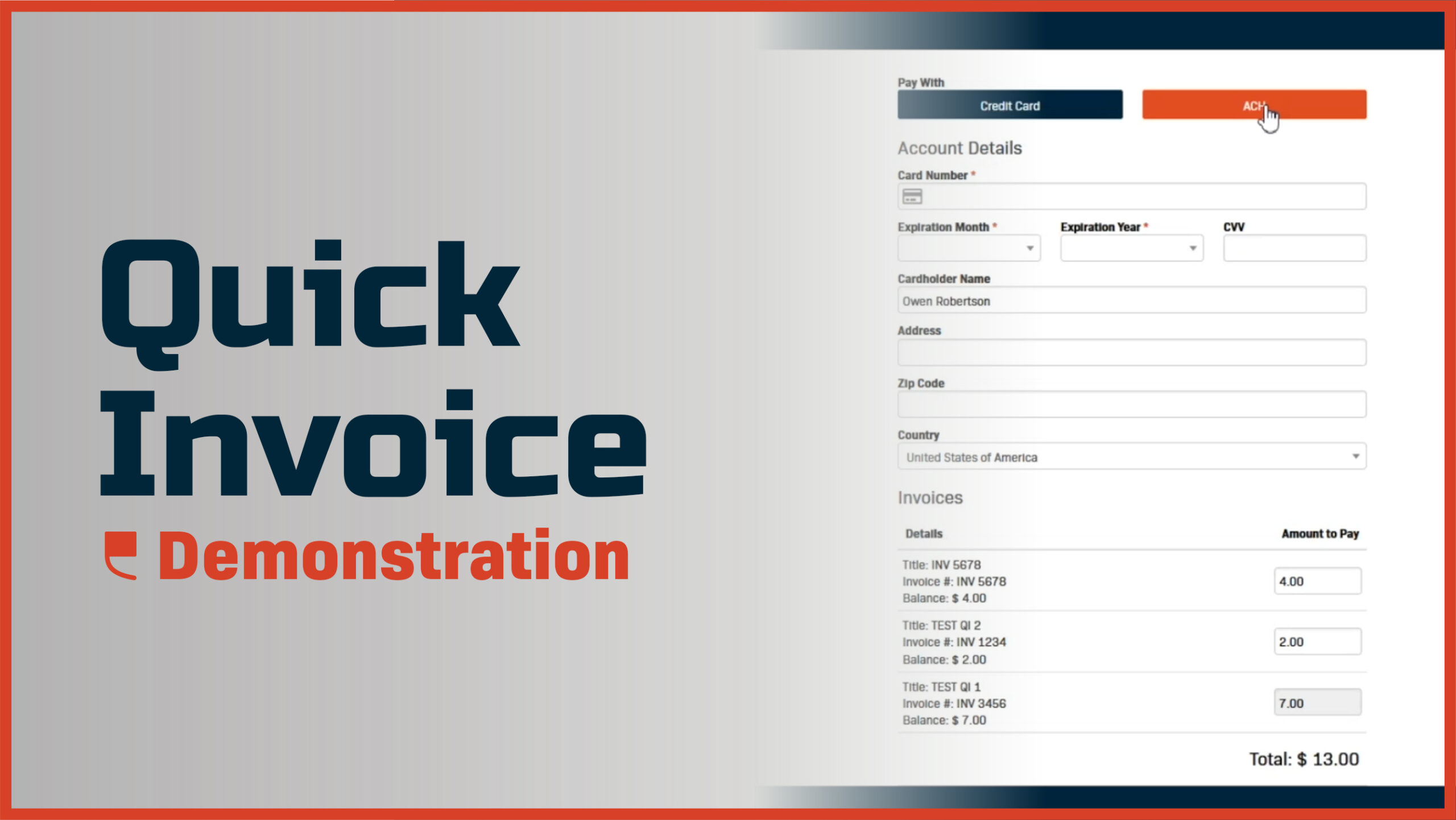 Quick Invoice Demonstration - Featured Image