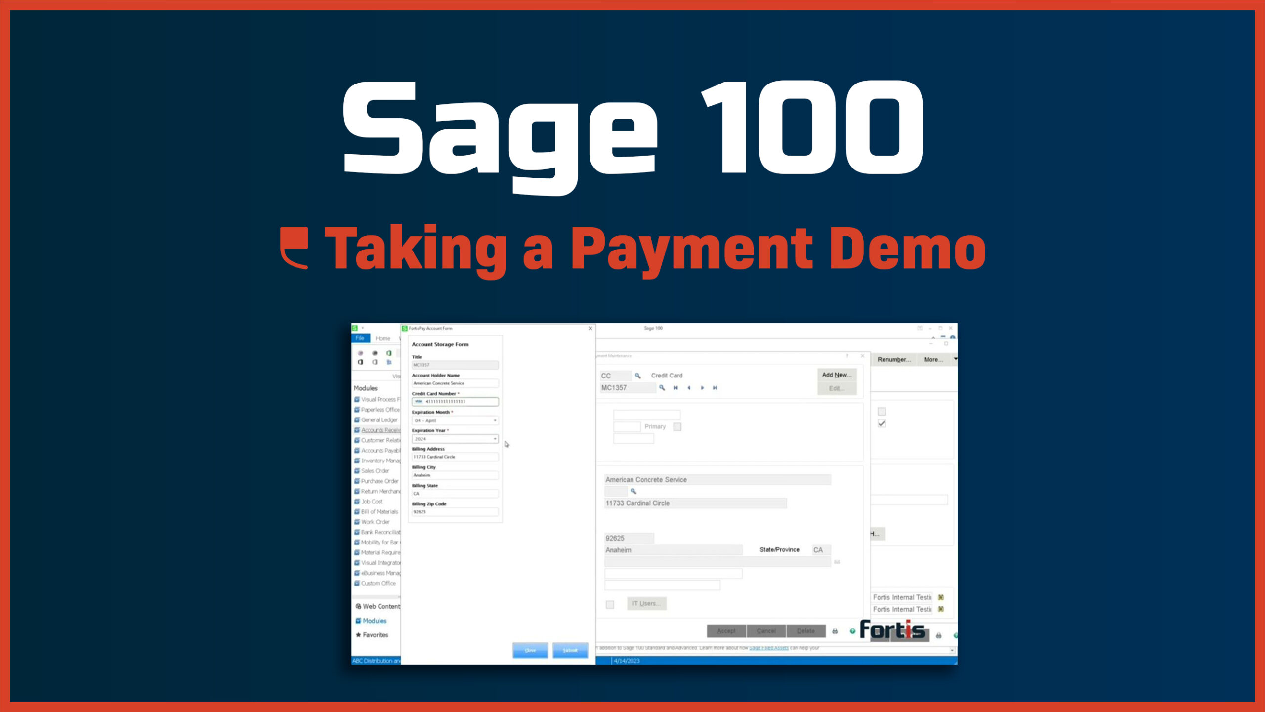 Sage 100 – Taking a Payment - Featured Image