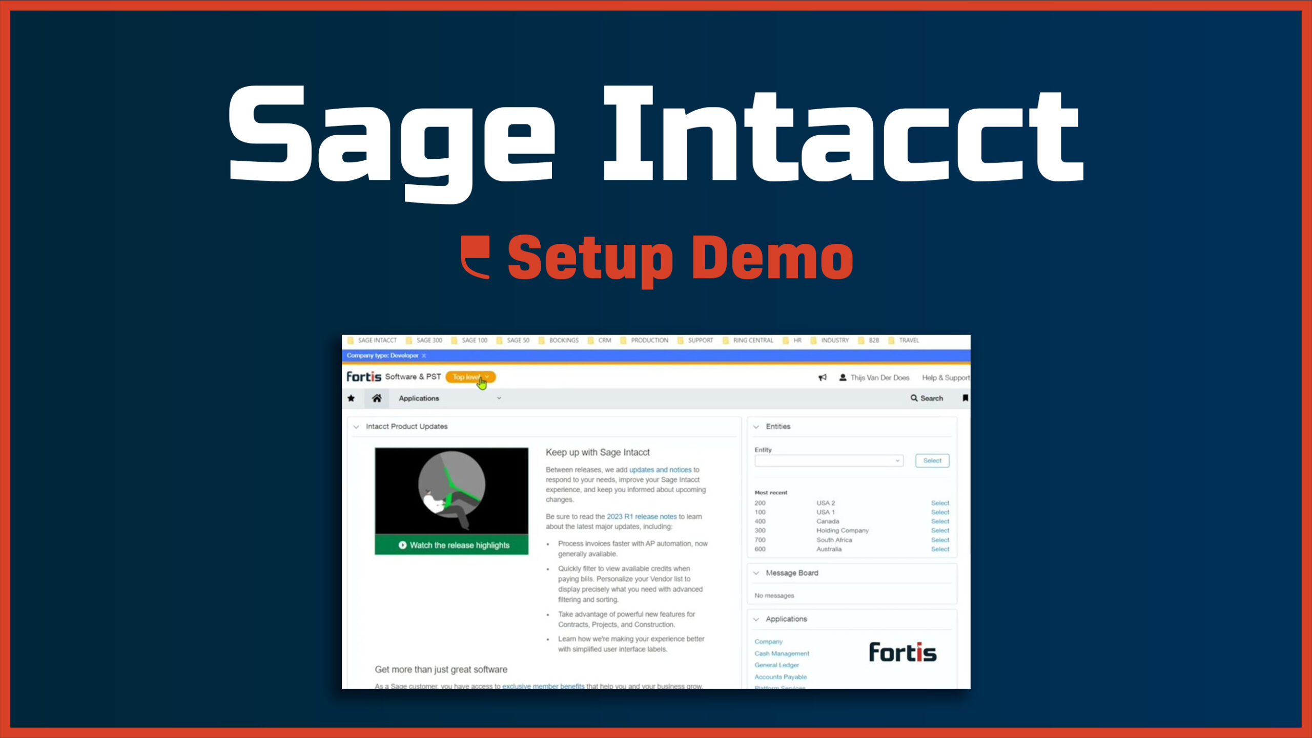 Sage Intacct – Setup - Featured Image