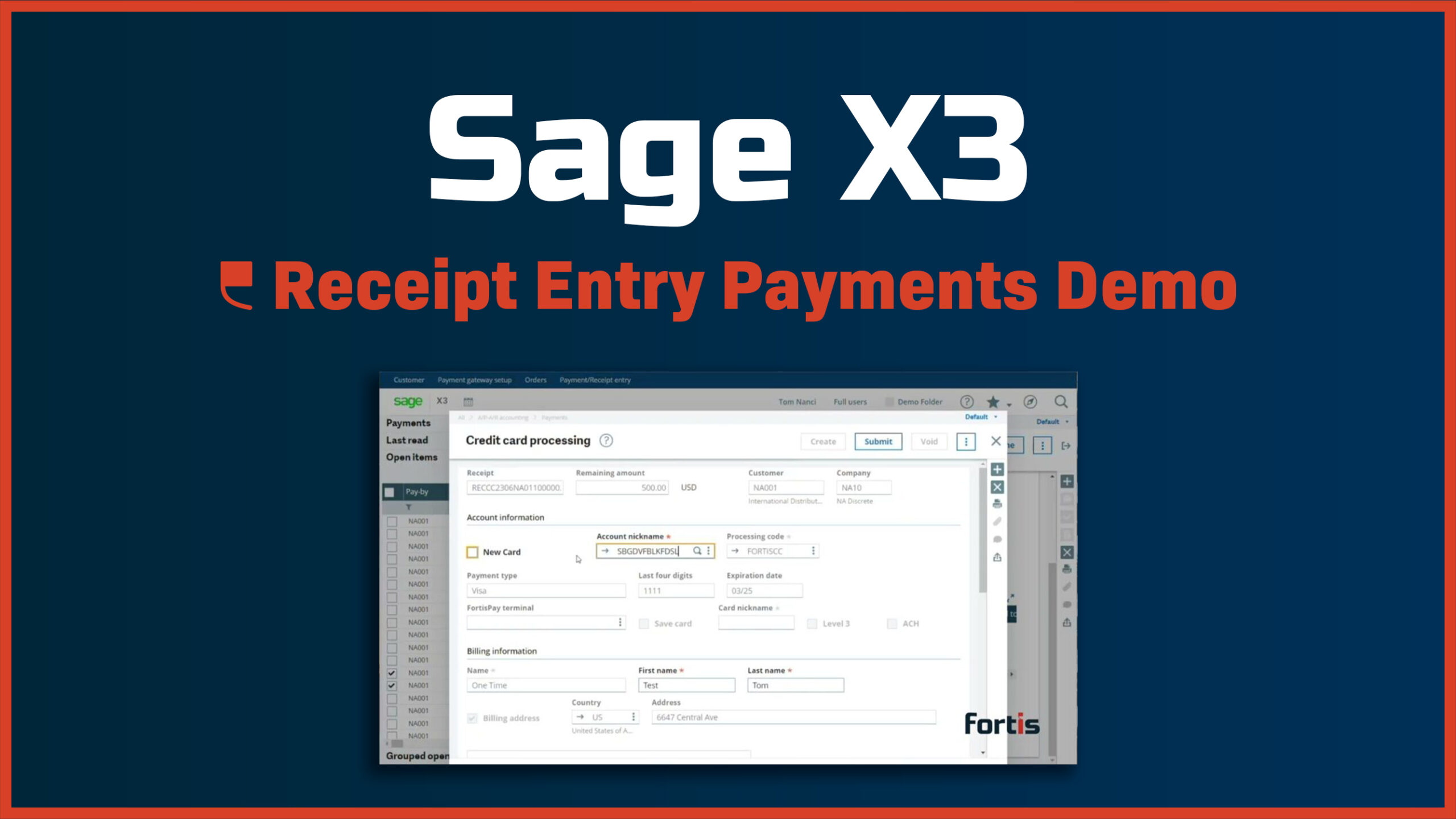 Sage X3 – Receipt Entry Payments - Featured Image