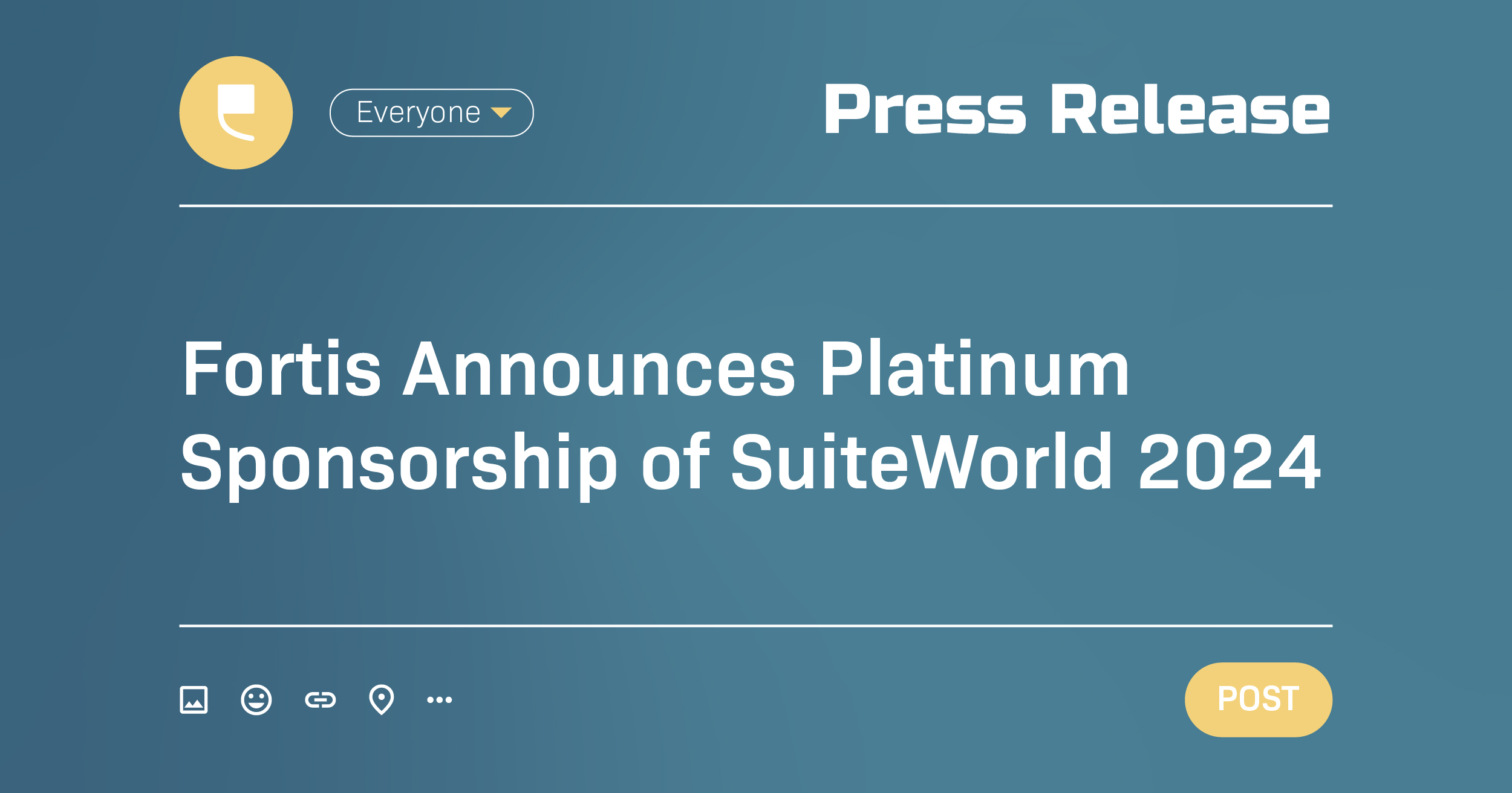 Fortis Announces Platinum Sponsorship of SuiteWorld 2024 - Featured Image