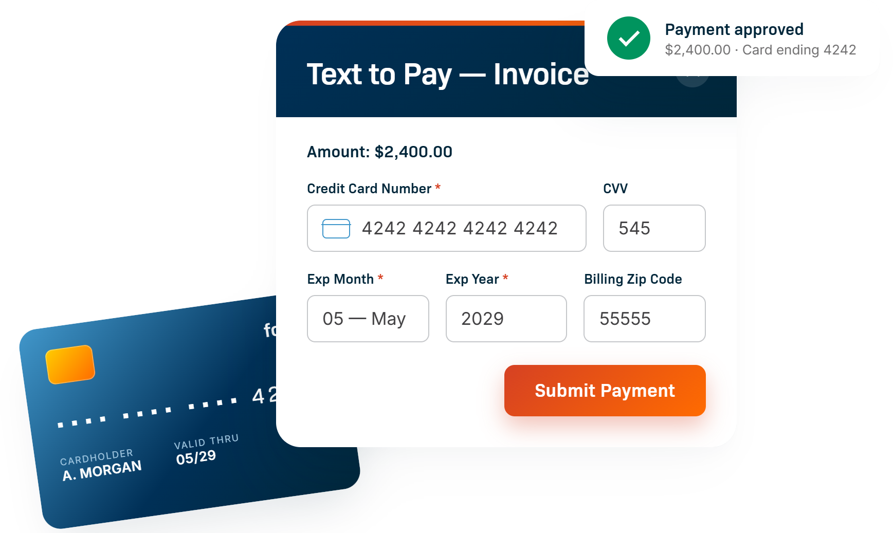 payment acceptance screens